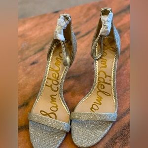 Sam Edelman Open Toe Sparkly Heels w/ Ankle Strap 🤍🤍🤍🤍🤍🤍
